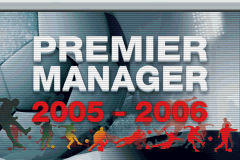 Premier Manager 2005-2006 title screen for GameBoy Advance